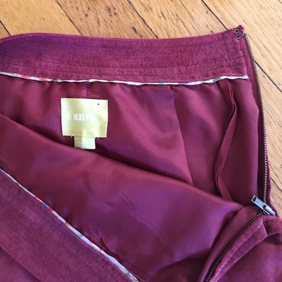 Anthropologie Maeve Napa Lazer-cut Suede Skirt - Picture 6 of 7